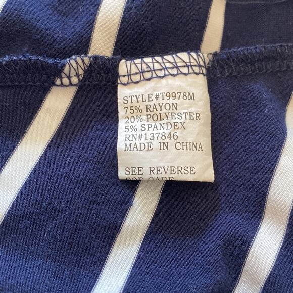 Stem & Vine Striped Tunic with Bell Sleeves M - Picture 6 of 10